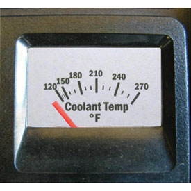 Watt-Man Coolant Temperature Face Overlay Paper