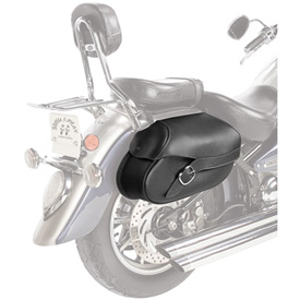 Willie & Max Synthetic Leather Hard Mount Motorcycle Saddlebag - Small