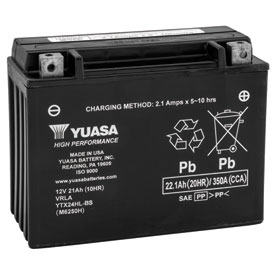 YUASA No Maintenance Battery with Acid YTX24HLBS