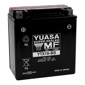 YUASA No Maintenance Battery with Acid YTX16BS