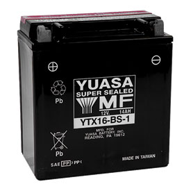 YUASA No Maintenance Battery with Acid YTX16BS1