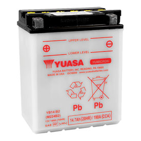 YUASA Standard Battery without Acid YB14B2