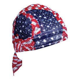 Zan Vented Head Wrap Wavy American Flag