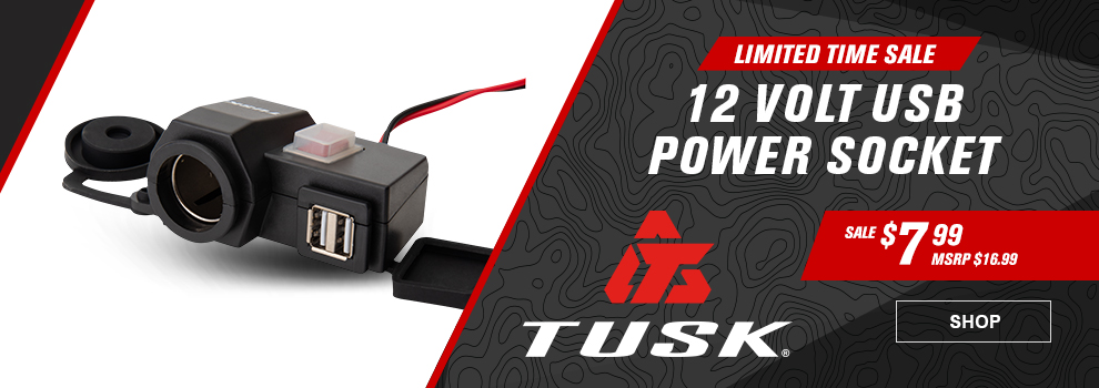 Limited Time Sale, Tusk 12 Volt USB Power Socket, Sale $7 and 99 cents, MSRP $16 and 99 cents, the USB Power Socket, link, shop