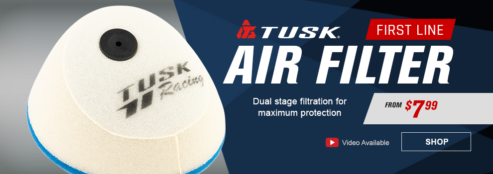 Tusk First Line Air Filter, Dual stage filtration for maximum protection, From $7 and 99 cents, video available, the air filter, link, shop