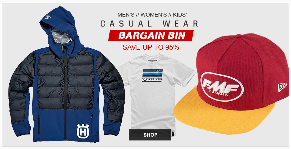 casual apparel bargain bin