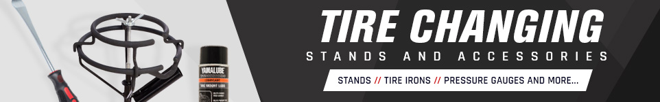 Tire changing stands and accessories