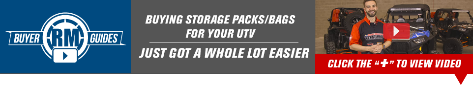 UTV Storage Buyer's Guide - Buying storage packs/bags for your UTV just got a whole lot easier - Click below to view video