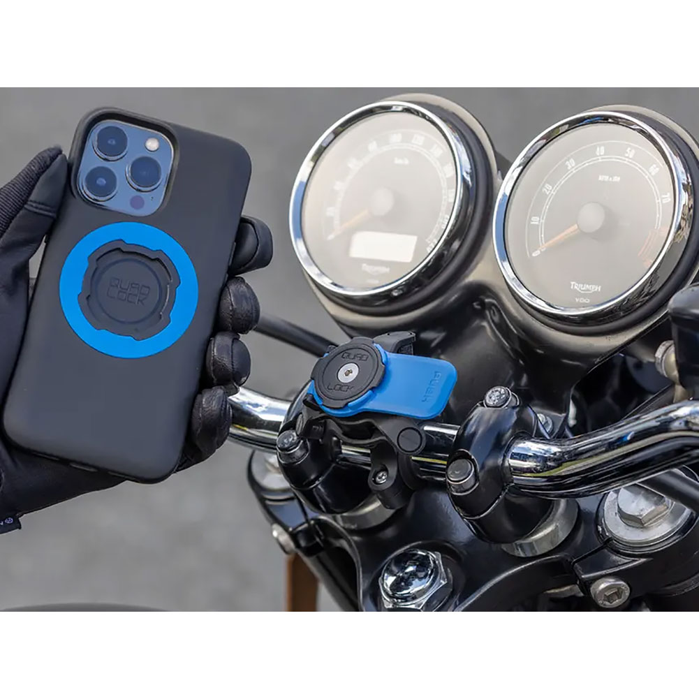 Quad Lock Motorcycle Handlebar Phone Mount with MAG Case