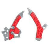 Acerbis X-Grip Frame Guards Silver/Red