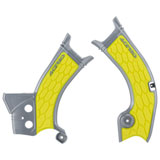 Acerbis X-Grip Frame Guards Grey/Yellow
