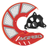 Acerbis X-Brake Vented Front Disc Cover with Mounting Kit 16 KTM Orange/White with Black Mount