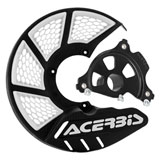 Acerbis X-Brake Vented Front Disc Cover with Mounting Kit Black/White with Black Mount