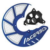 Acerbis X-Brake Vented Front Disc Cover with Mounting Kit Blue/White with Black Mount