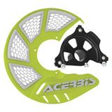 Acerbis X-Brake Vented Front Disc Cover with Mounting Kit Flo Yellow/White with Black Mount