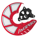 Acerbis X-Brake Vented Front Disc Cover with Mounting Kit Red/White with Black Mount