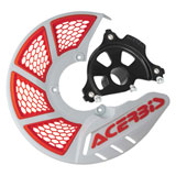 Acerbis X-Brake Vented Front Disc Cover with Mounting Kit White/16 KTM Orange with Black Mount