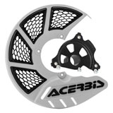 Acerbis X-Brake Vented Front Disc Cover with Mounting Kit White/Black with Black Mount