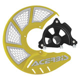 Acerbis X-Brake Vented Front Disc Cover with Mounting Kit Yellow/White with Black Mount
