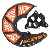 Acerbis X-Brake Vented Front Disc Cover with Mounting Kit Black/Orange with Black Mount
