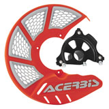 Acerbis X-Brake Vented Front Disc Cover with Mounting Kit 16 KTM Orange/White with Black Mount