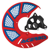 Acerbis X-Brake Vented Front Disc Cover with Mounting Kit Red/Blue with Black Mount
