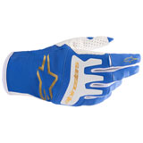 Alpinestars Techstar Gloves UCLA Blue/Brushed Gold