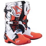 Alpinestars Tech 10 LE Vision Boots Black/White/Silver/Red Fluo