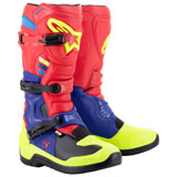 Alpinestars Tech 3 Boots Bright Red/Dark Blue/Yellow Fluo
