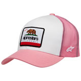 Alpinestars Women's Cali 2.0 Snapback Hat White/Pink