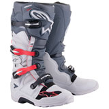 Alpinestars Tech 7 Enduro Boots Light Gray/Dark Gray/Bright Red