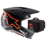 Alpinestars Supertech M5 Compass Helmet Matte Black/Orange (with Free Helmet Bag)