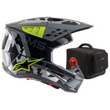 Alpinestars Supertech M5 Rover Helmet Anthracite/Yellow Fluo/Grey Camo (with Free Helmet Bag)