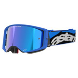 Alpinestars Supertech Goggle Stream Blue Frame/Blue Mirror Lens