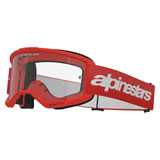 Alpinestars Vision 3 Goggle Wordmark Red Frame/Clear Lens