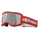 Alpinestars Vision 3 Goggle Wordmark Red Frame/Silver Mirror Lens
