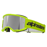 Alpinestars Vision 3 Goggle Wordmark Yellow Fluo Frame/Silver Mirror Lens