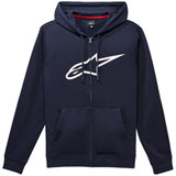 Alpinestars Ageless V3 Zip-Up Hooded Sweatshirt Navy/White