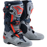 Alpinestars Tech 10 Enduro Boots Grey/Dark Grey/Red Fluo