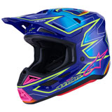 Alpinestars SM7 Cast Helmet Blue/Pink/Yellow Fluo Glossy