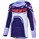 Alpinestars Youth Supertech Dyna Jersey Light Violet/Deep Purple/Pink Fluo