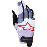 Alpinestars Radar Gloves Ash Grey/Light Lilac/Red/Black