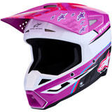 Alpinestars SM3 Falcon Helmet Purple/White/Black/Pink Fluo