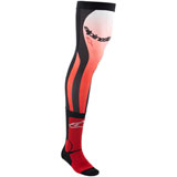 Alpinestars Knee Brace Socks Bright Red/White