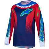 Alpinestars Youth Fluid Drag Jersey Blue/Navy/Fire Red/White