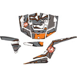 Attack Graphics QUAKE Complete UTV Graphics Kit Orange/Dark Grey/White