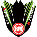 Attack Graphics Turbine Front Fender Decal Green