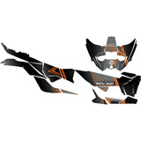 Attack Graphics Phoenix Complete UTV Graphics Kit Black/Dark Grey/Orange