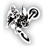 Attack Graphics Rider Decals Tail Whip White