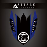Attack Graphics Renegade Front Fender Decal Blue